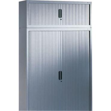 Add-on cabinet with roller shutters for files
